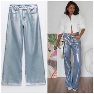 Z1975 MID RISE STRAIGHT CUT METALLIC JEANS
